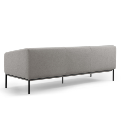 GRANDEUR Three Seater Modern Office Couch Soft Upholstery With Padded Armrest