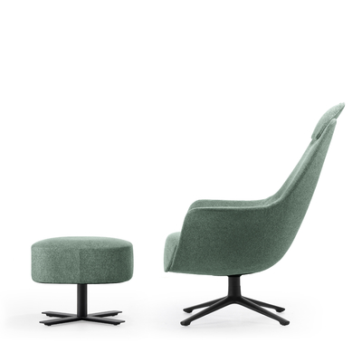Mua Soft Fabric Supreme Visitor Chair Luxury Office Reclining Chair With Matching Ottoman (Tầm ghế khách cao cấp văn phòng sang trọng) online manufacture