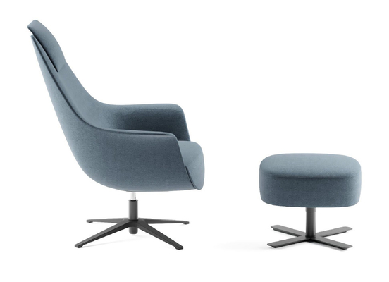Mua Ghế văn phòng cao phía sau với Ottoman, Fabic ghế ngồi quay hiện đại với chân online manufacture